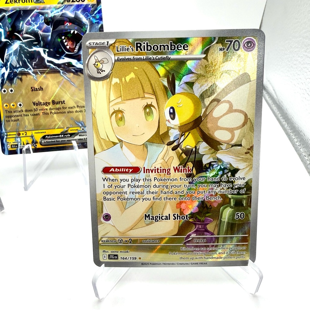 Pokemon Bundle - Zekrom Ex, Lillie’s Ribombee, Paldean Wooper - Picture 3 of 5